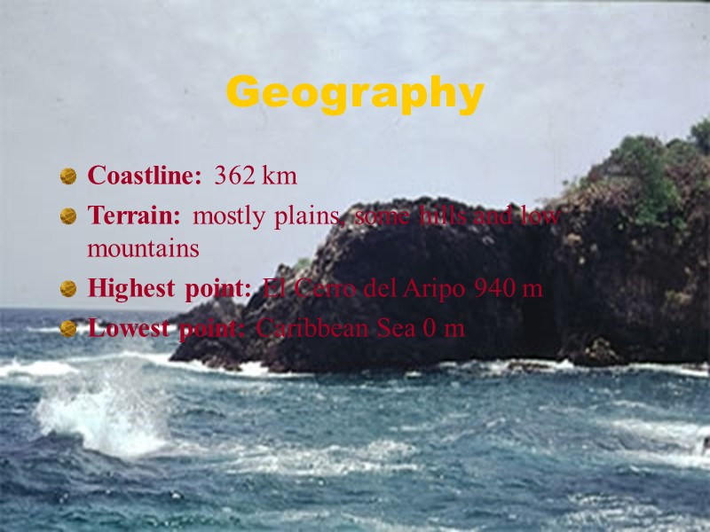 May, 2003 Triin Varvas Geography Coastline: 362 km  Terrain: mostly plains, some hills